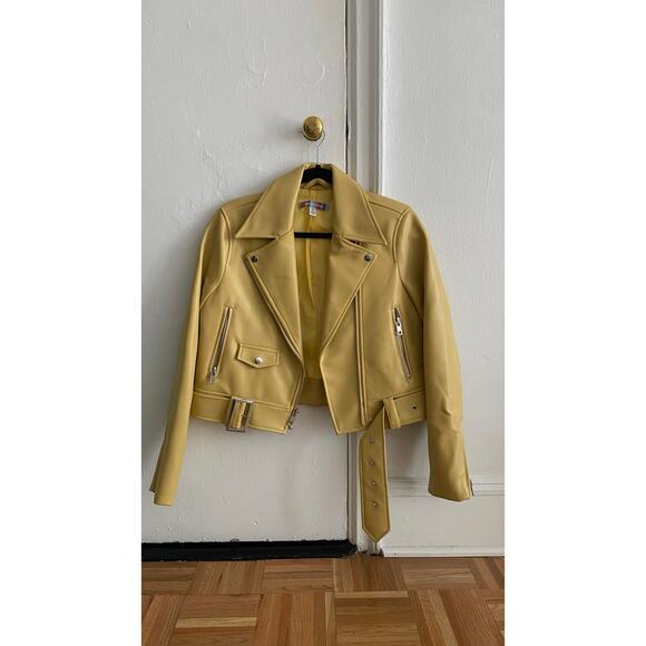 Urban Outfitters Celeste Faux Leather Moto Jacket Sz Small - Picture 11 of 11